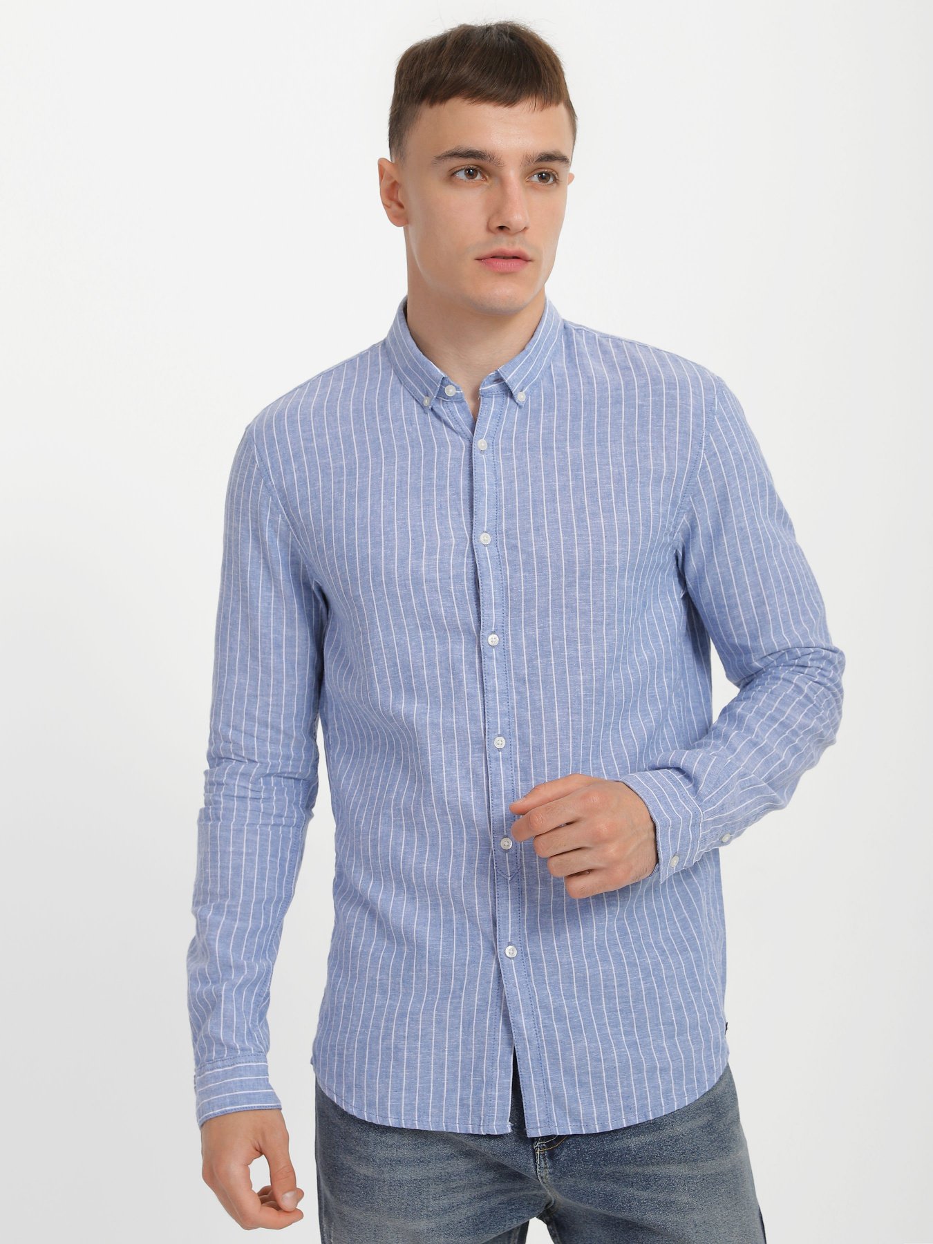 Рубашка Tom Tailor модель 1017889.XX.12_синій комб. Фото