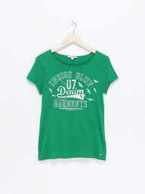 Футболка Tom Tailor модель 1018600.XX.71_зелений з білим Фото