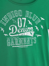 Футболка Tom Tailor модель 1018600.XX.71_зелений з білим Фото