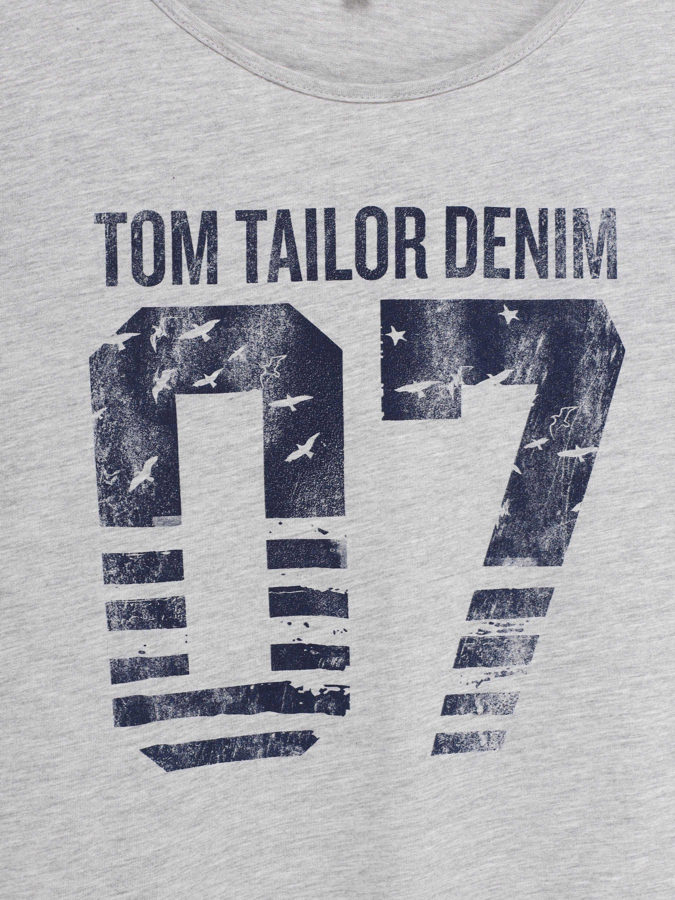 Футболка Tom Tailor модель 1018603.XX.71_сірий з т.синім Футболка Tom Tailor модель 1018603.XX.71_сірий з т.синім Фото