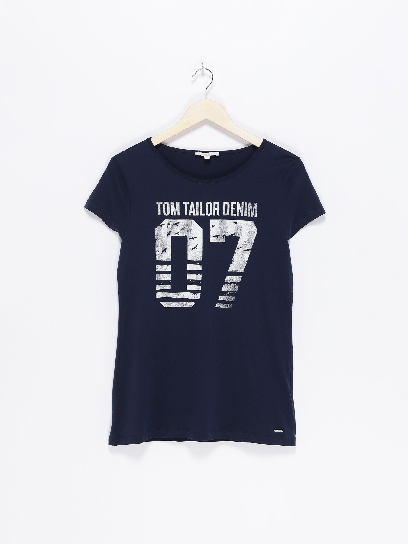 Футболка Tom Tailor модель 1018603.XX.71_т.синій з білим Фото