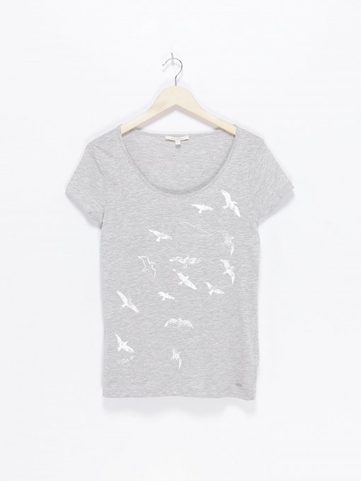 Футболка Tom Tailor модель 1018604.XX.71_сірий комб. Фото