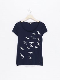 Футболка Tom Tailor модель 1018604.XX.71_т.синій комб. Фото