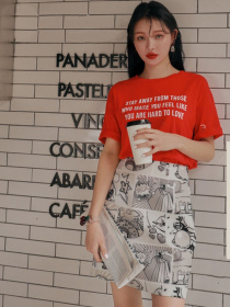 Спідниця міні Truu Модель T20116501_білий комб. Фото