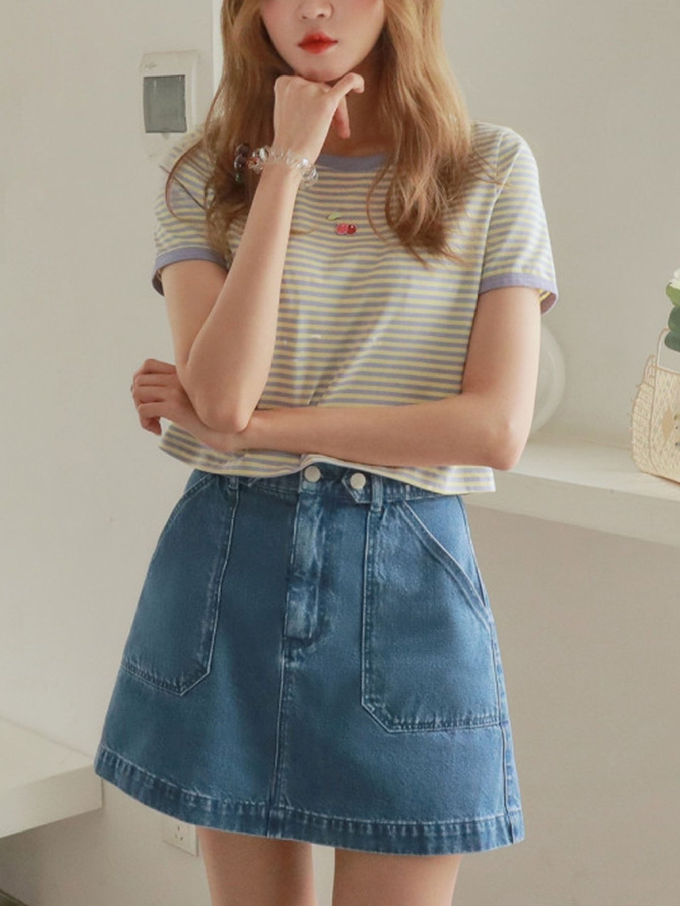 Спідниця міні Truu Модель T20137502_синій Фото