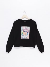 Світшот Truu модель T1939S501_чорний комб. Фото