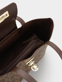 Шоппер US Polo модель US21507 BROWN-BROWN Фото