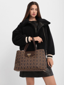 Шопер US Polo модель US21507 BROWN-BROWN Фото