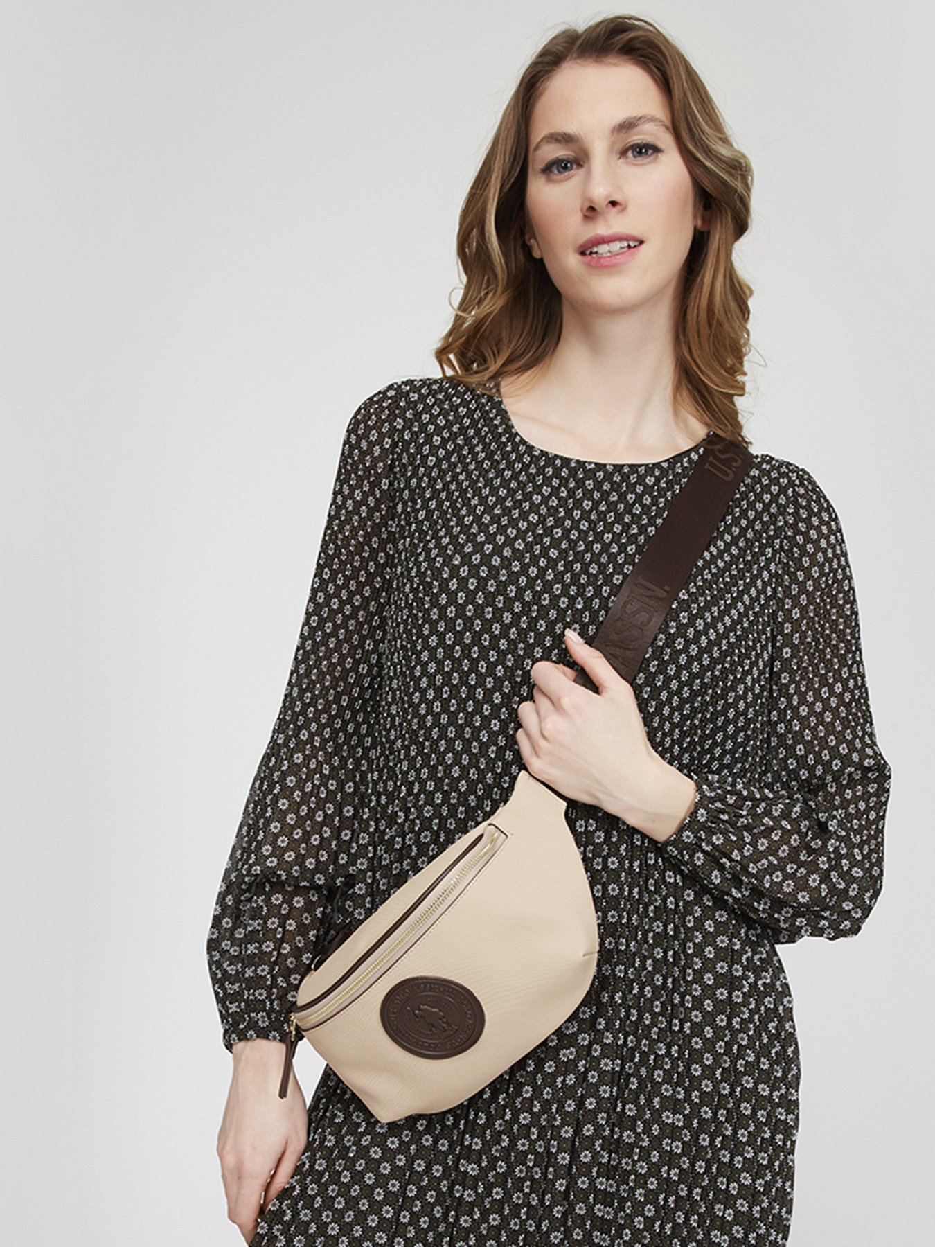 Поясная сумка US Polo модель US21823 BEIGE-BROWN Фото