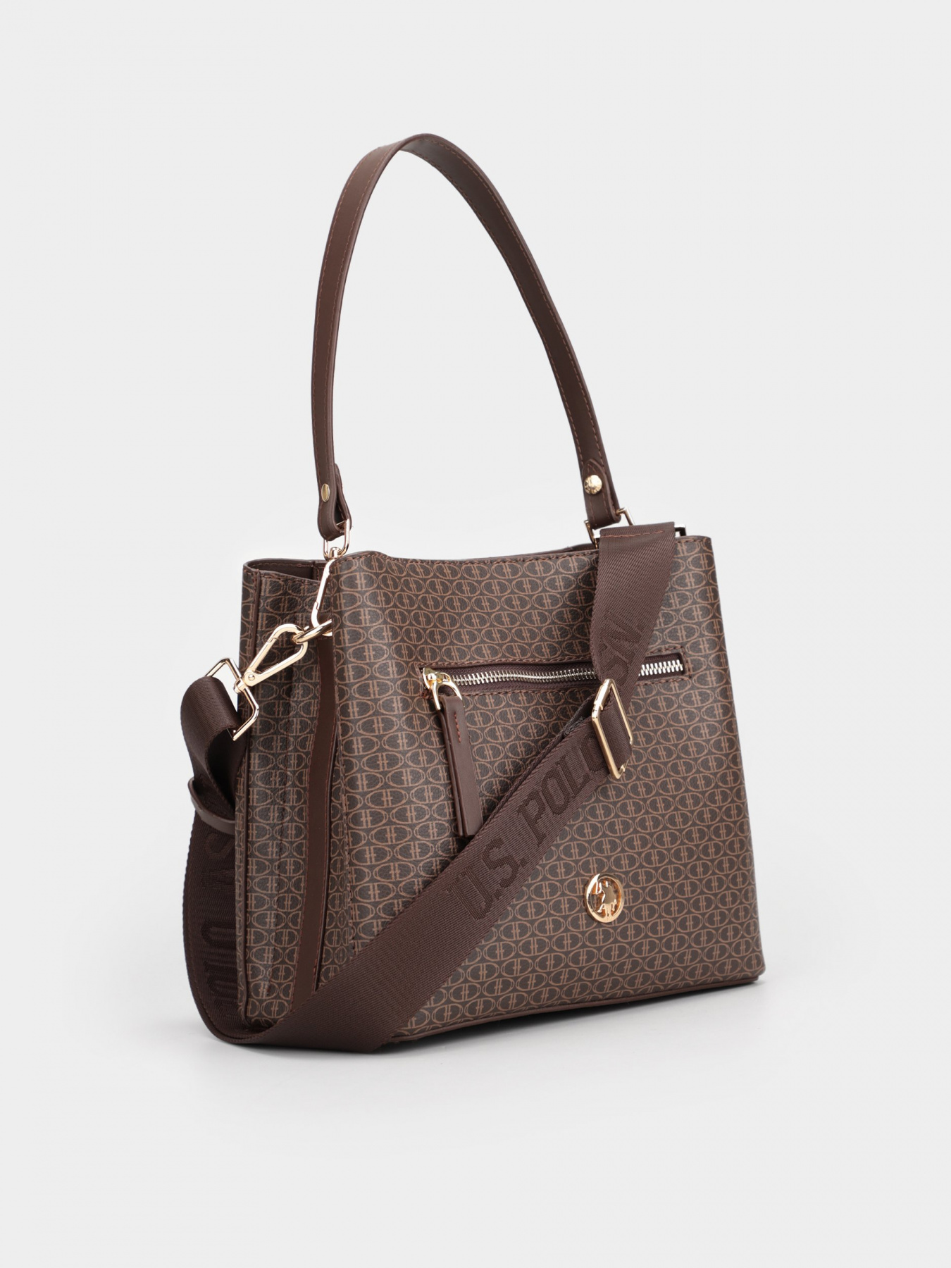 Кросс-боди US Polo модель US8412 BROWN-BROWN Фото