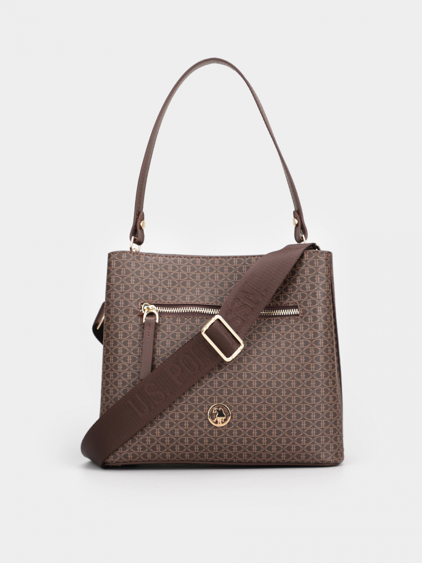 Кросс-боди US Polo модель US8412 BROWN-BROWN Фото