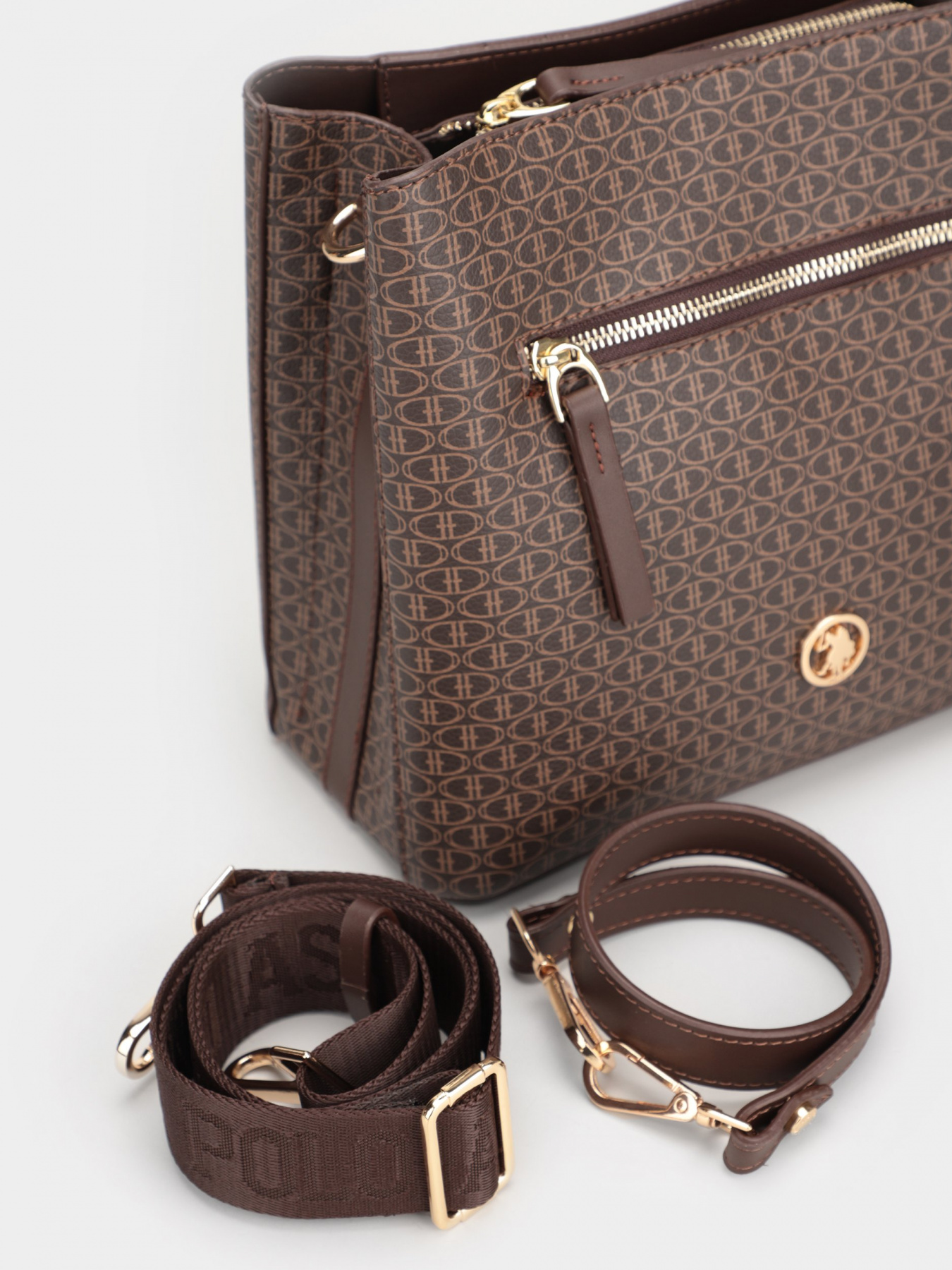 Крос-боді US Polo модель US8412 BROWN-BROWN Фото