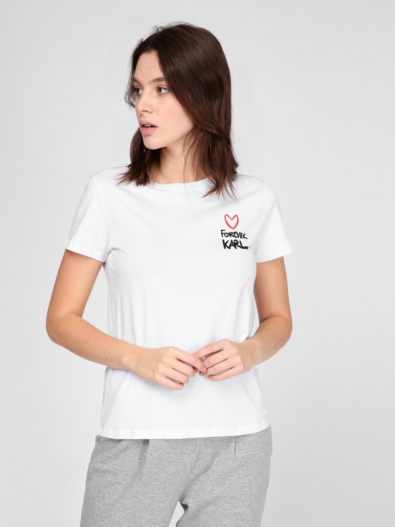 Футболка Karl Lagerfeld модель 205W1702_100 Фото
