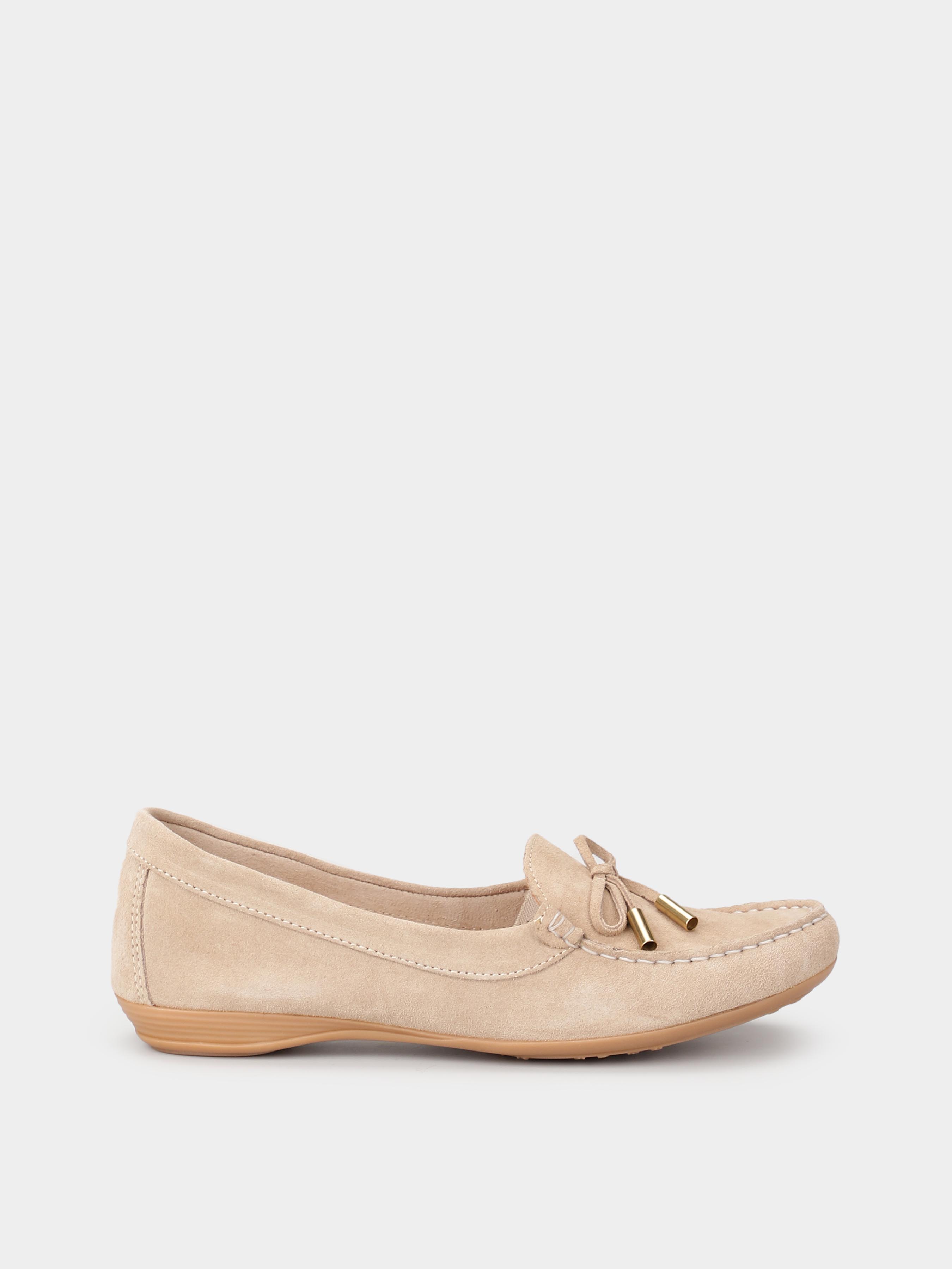 Замшеві Жіночі Мокасини Filipe Shoes  (UZ111) колір бежевий