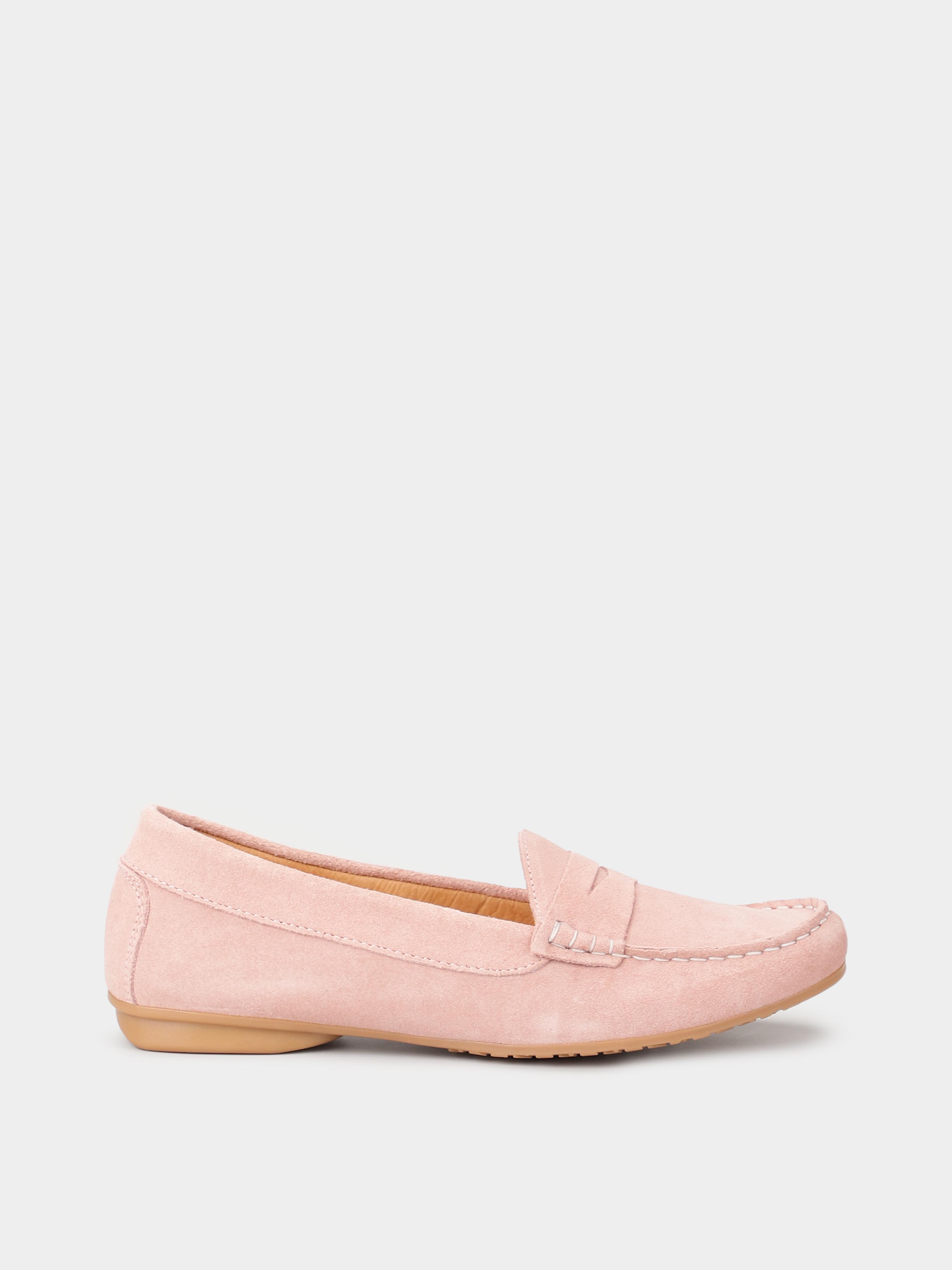 Замшеві Жіночі Мокасини Filipe Shoes  (UZ113) колір рожевий