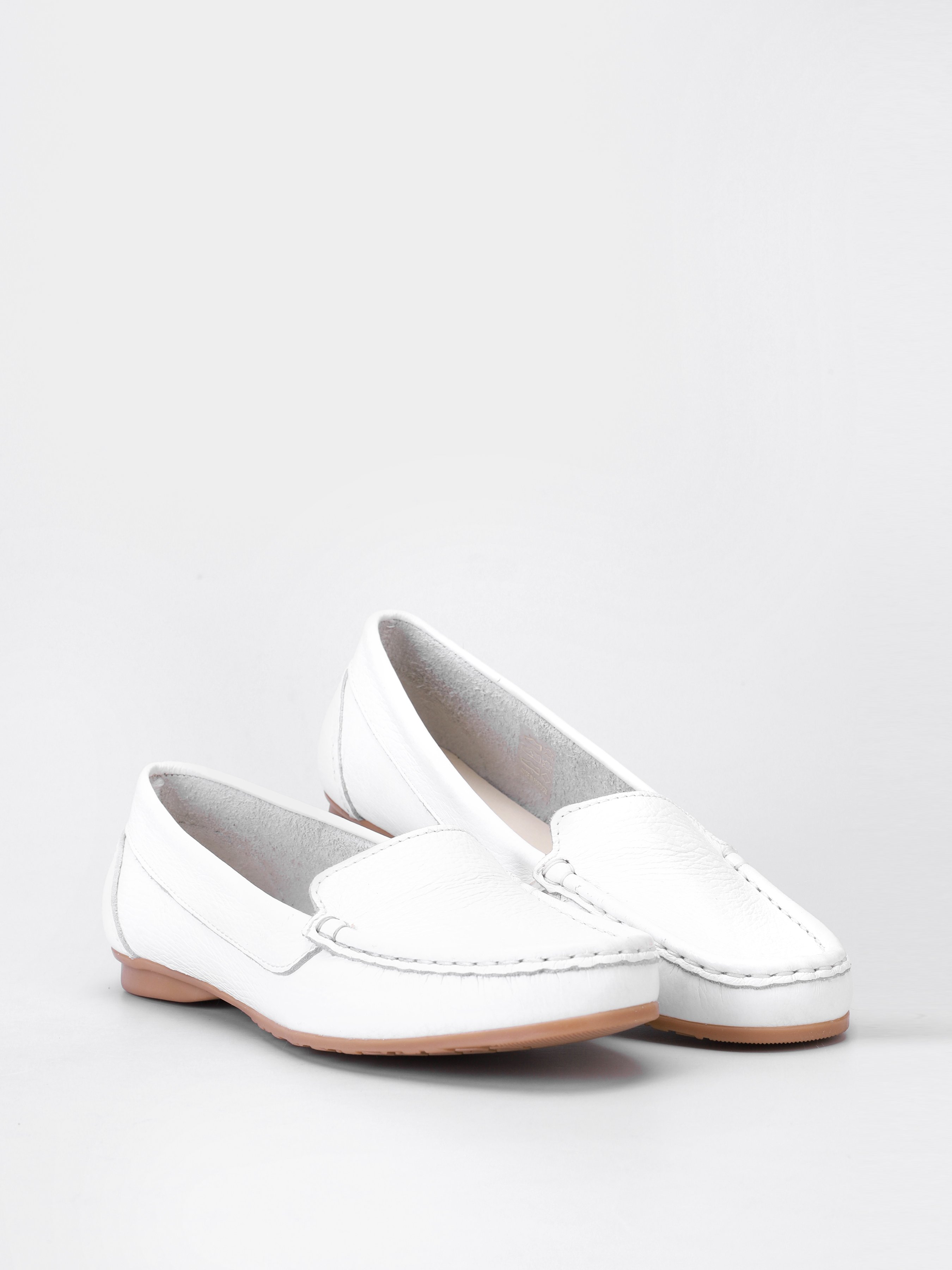 Шкіряні Жіночі Мокасини Filipe Shoes  (UZ81) колір білий