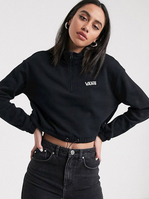 Свитшот Vans Left Chest Half Zip модель VN0A4R97BLK1 Фото