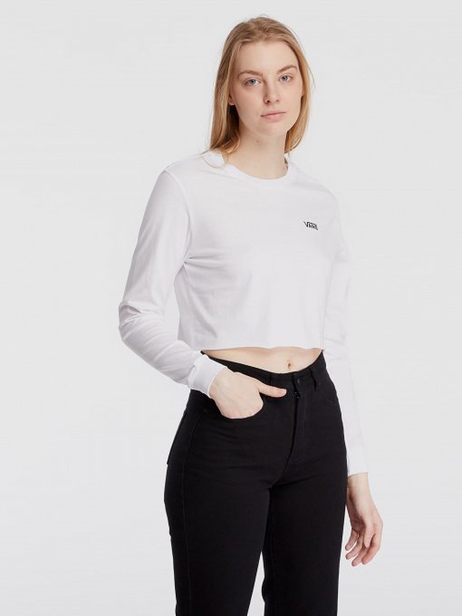 Лонгслів Vans Junior V Long Sleeve Cropped Модель VN0A4OUQWHT1 Фото