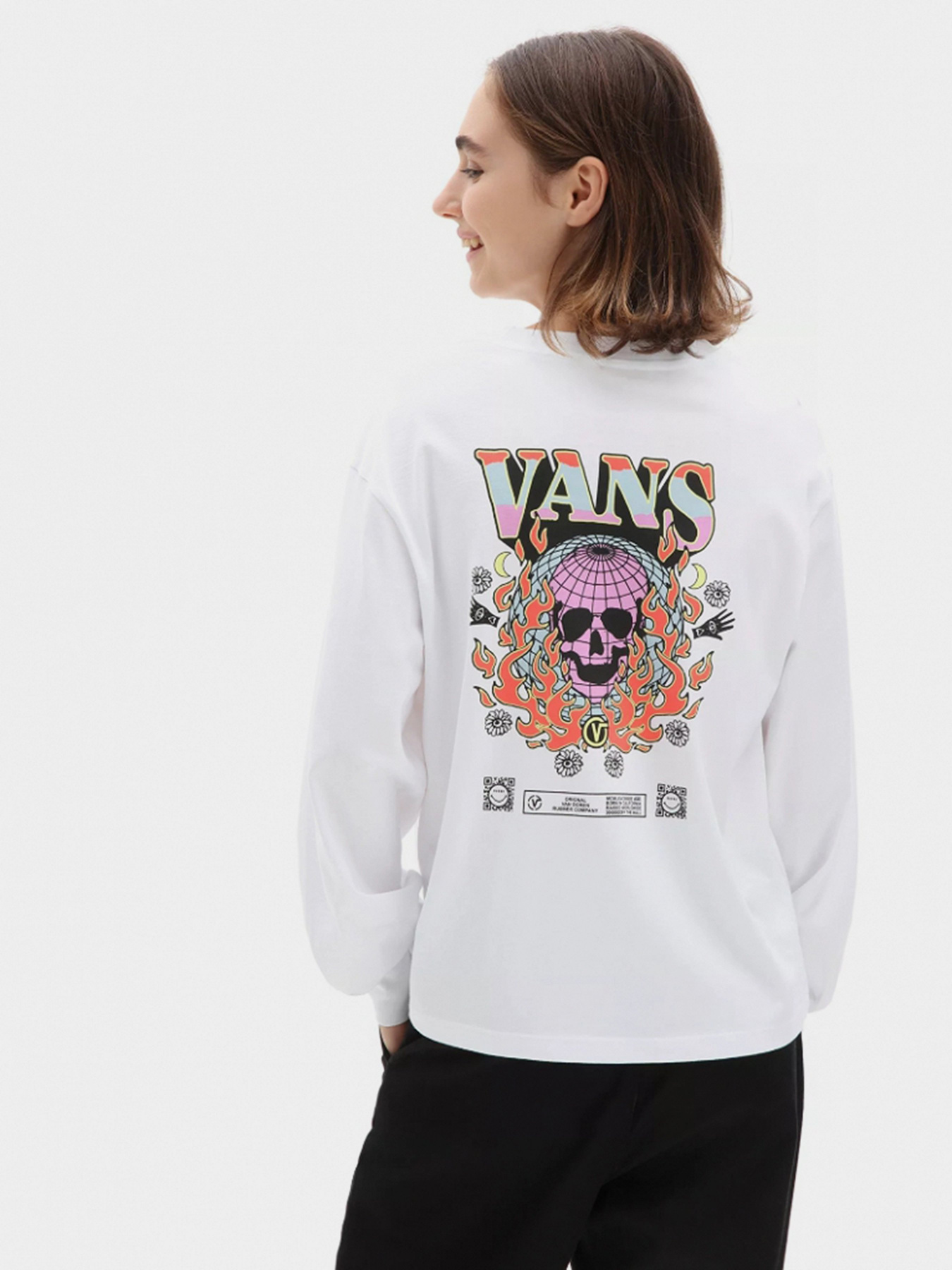 Лонгслив Vans Worldly Blousant модель VN0A5ETRWHT1 Фото