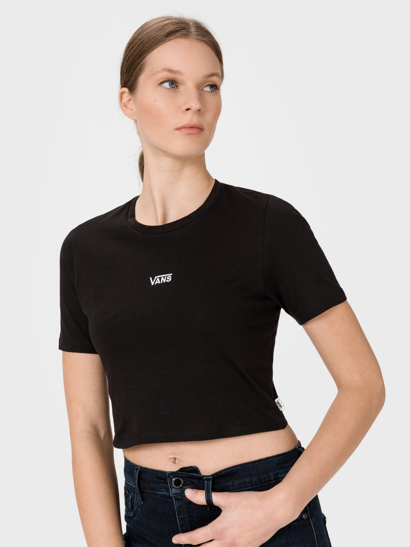 Футболка Vans Flying V Crop Crew Sport модель VN0A54QUBLK1 Фото