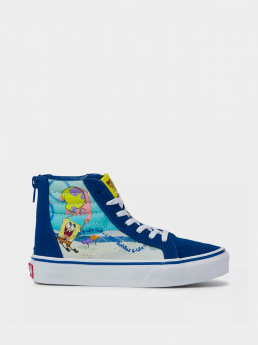 Кеди високі Vans X SpongeBob Kids Sk8-Hi Zip модель VN0A4BUXYZ01 Фото