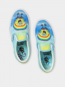 Слипоны Vans X SpongeBob модель VN0A5KXMZAW1 Фото