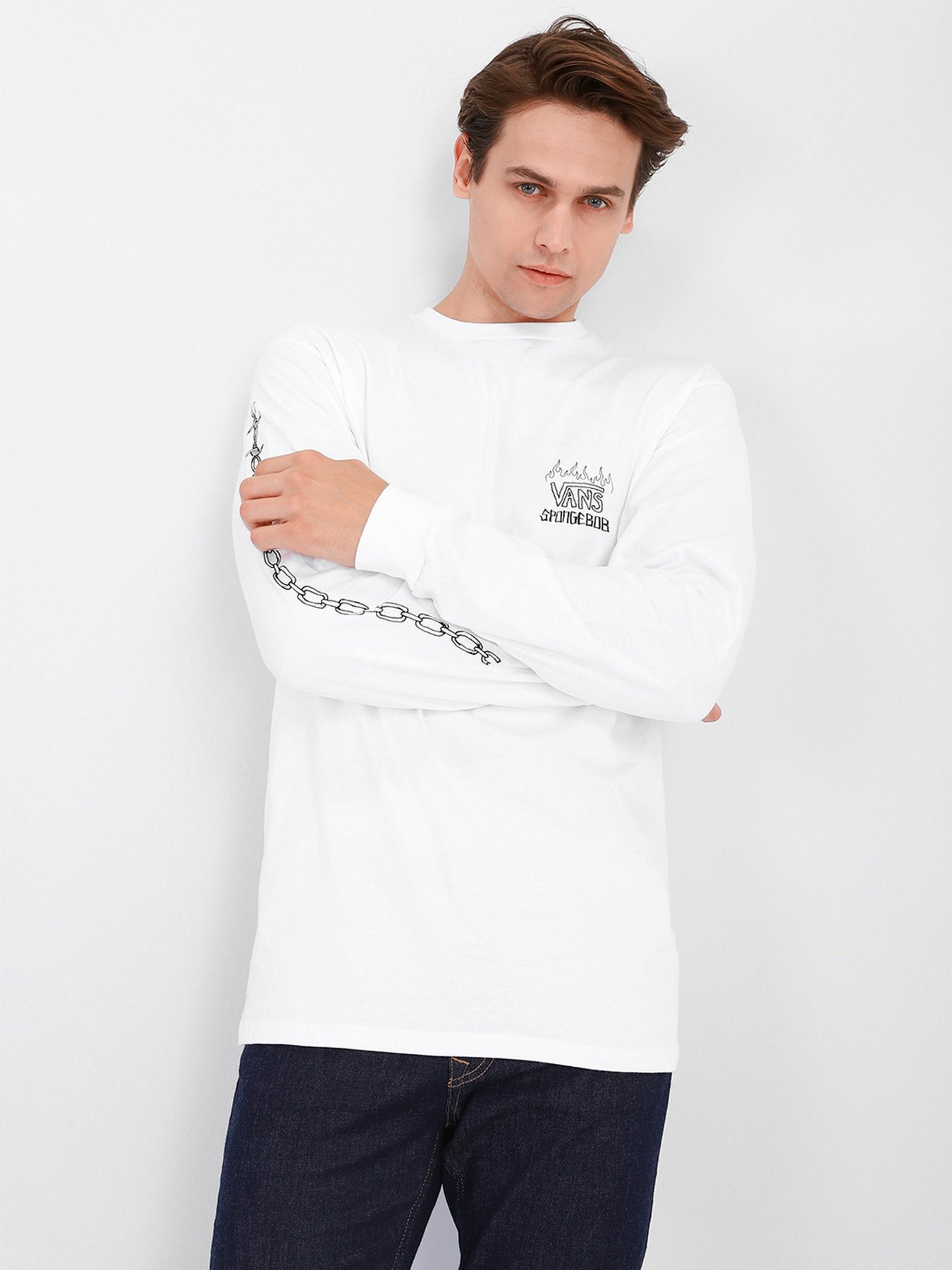 Реглан Vans x SpongeBob Skull LS модель VN0A5KCUZAU1 Фото