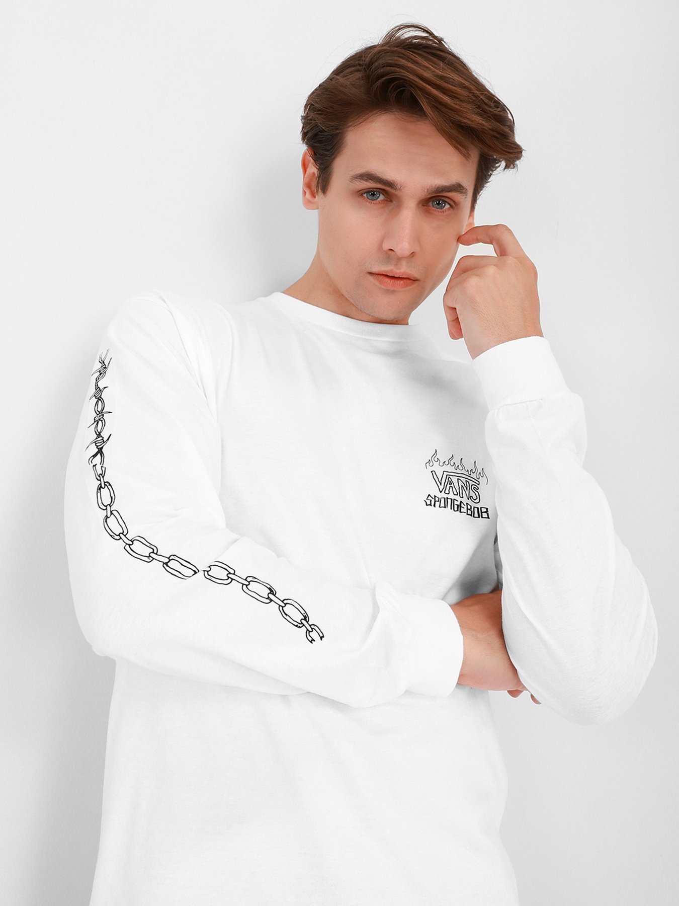 Реглан Vans x SpongeBob Skull LS модель VN0A5KCUZAU1 Фото