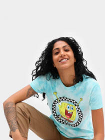 Футболка Vans X SpongeBob Jump Out Crew Tee модель VN0A5I3AYZM1 Фото