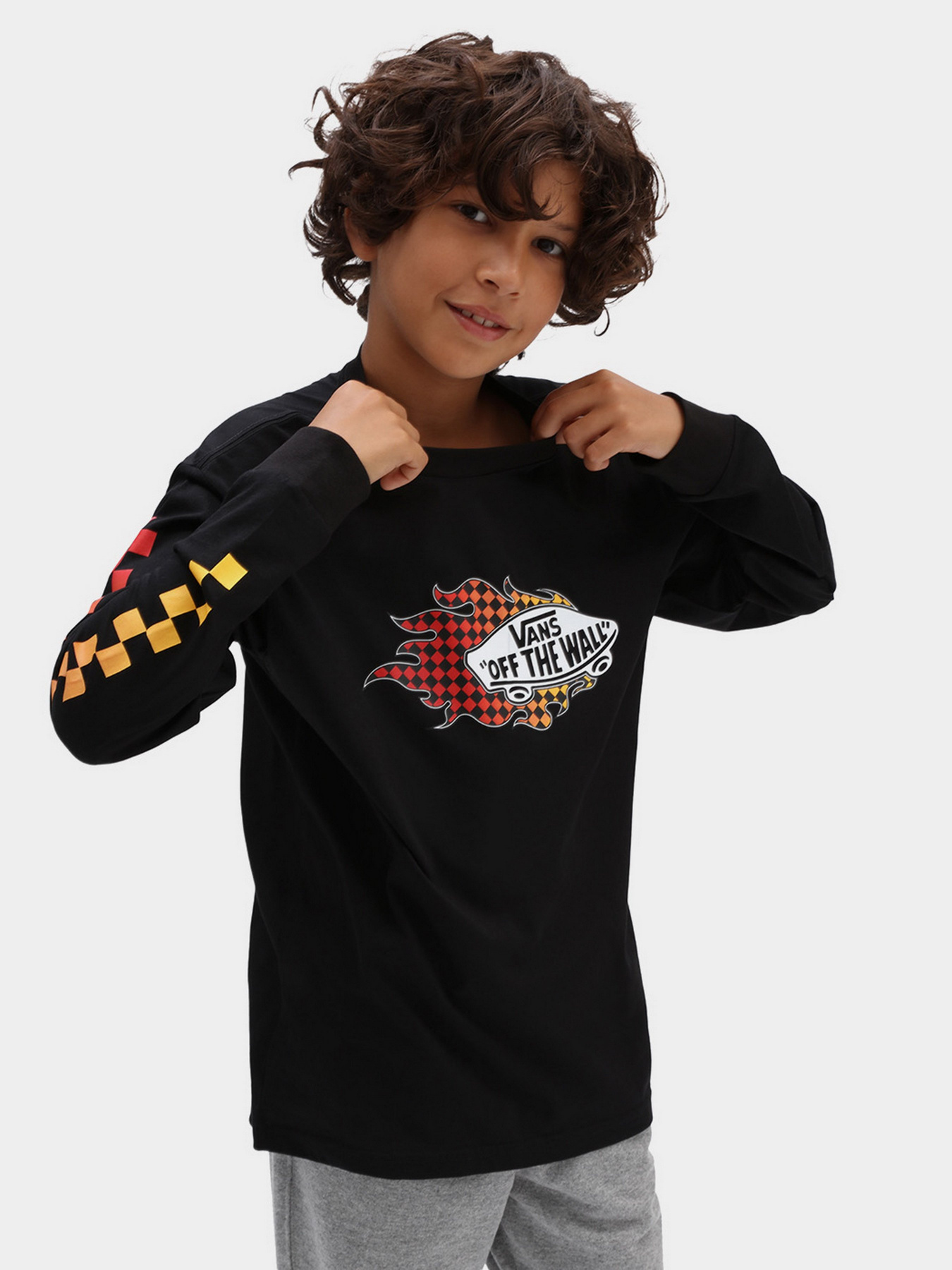 Лонгслів Vans Flame модель VN0A7TV1BLK1 Фото