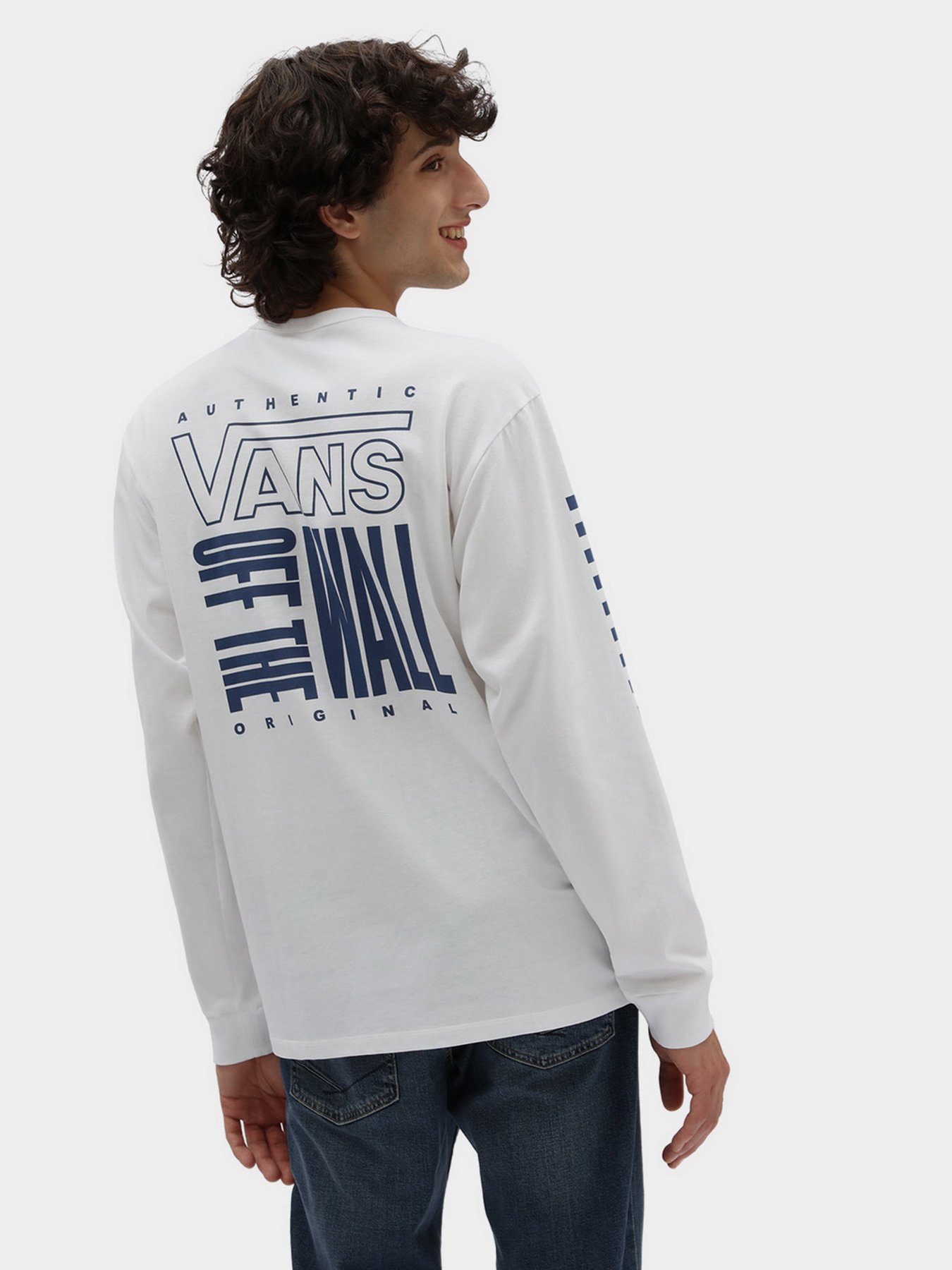 Лонгслив Vans Off The Wall Stack модель VN0A7PJKWHT1 Фото