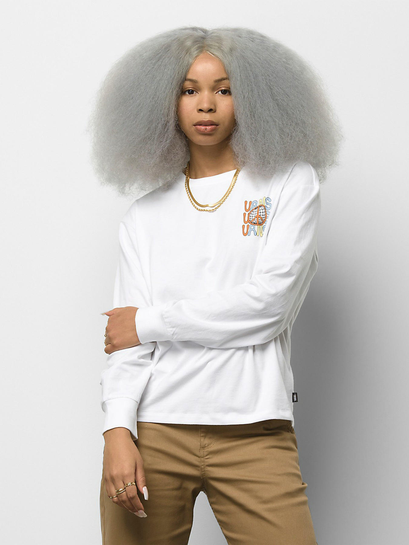 Лонгслів Vans Glow Bully Bloussant модель VN0A7YV4WHT1 Фото