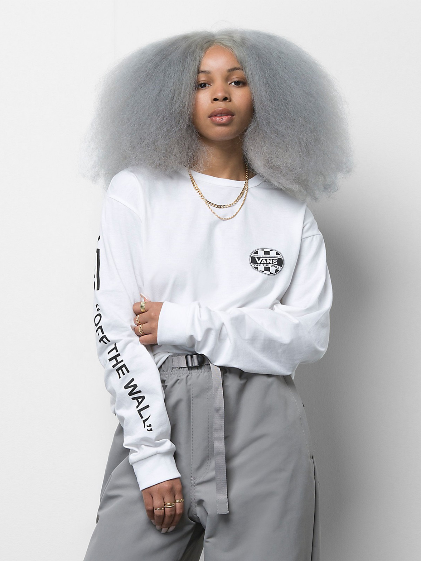 Лонгслив Vans Off The Wall Check модель VN0A7S6ZWHT1 Фото