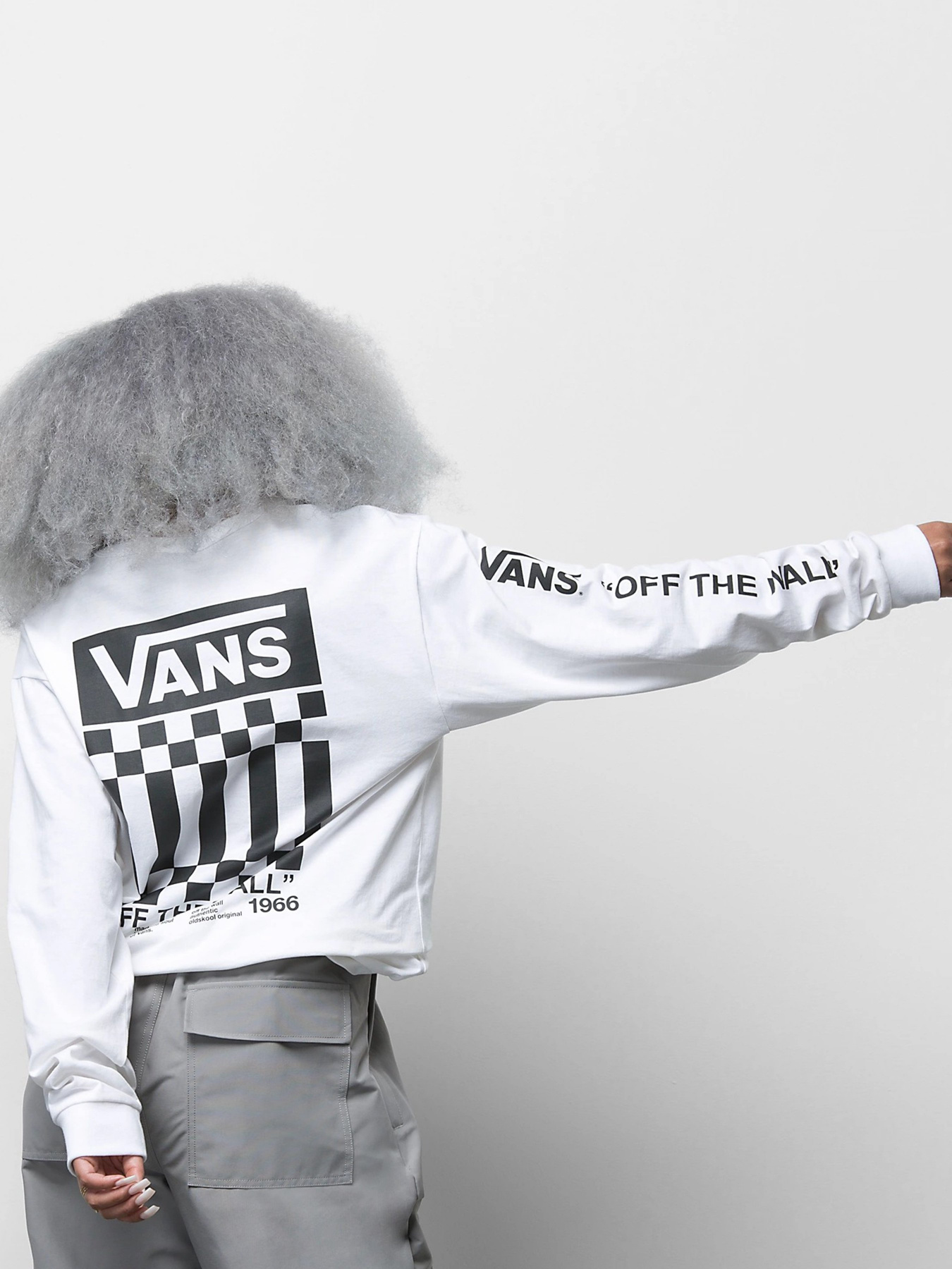 Лонгслив Vans Off The Wall Check модель VN0A7S6ZWHT1 Фото