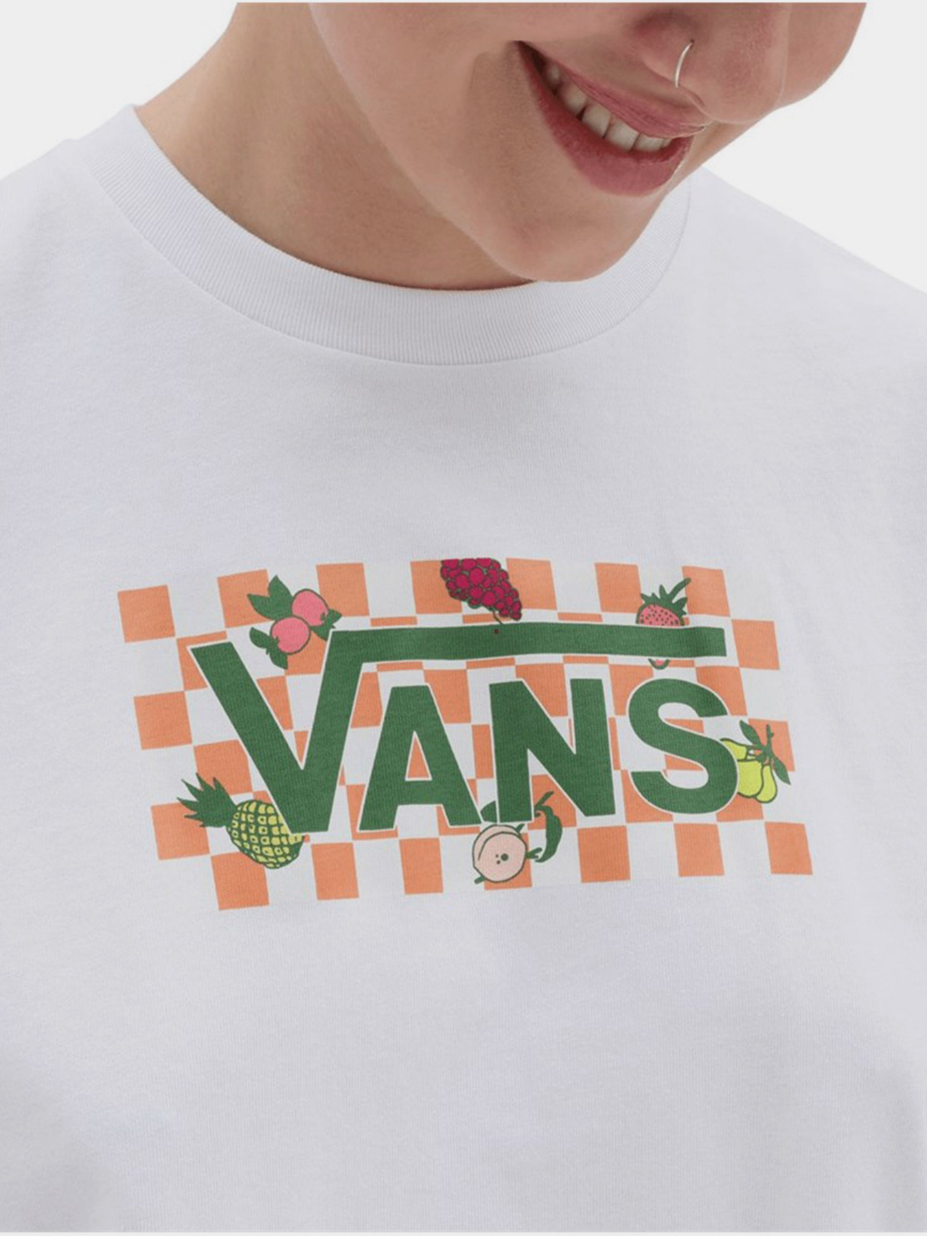 Футболка Vans Fruit Checkerboard Box Logo модель VN0003V8WHT1 Фото