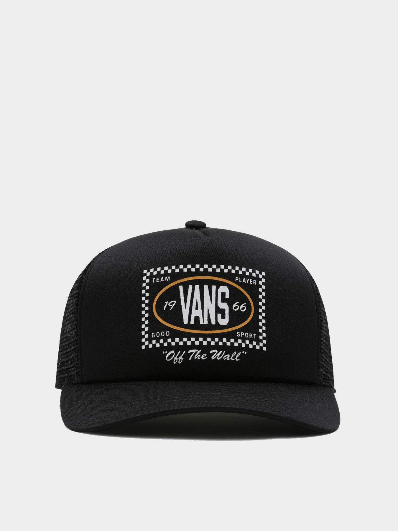Кепка Vans Checkered Curved Bill Trucker модель VN00066WBLK1 Фото