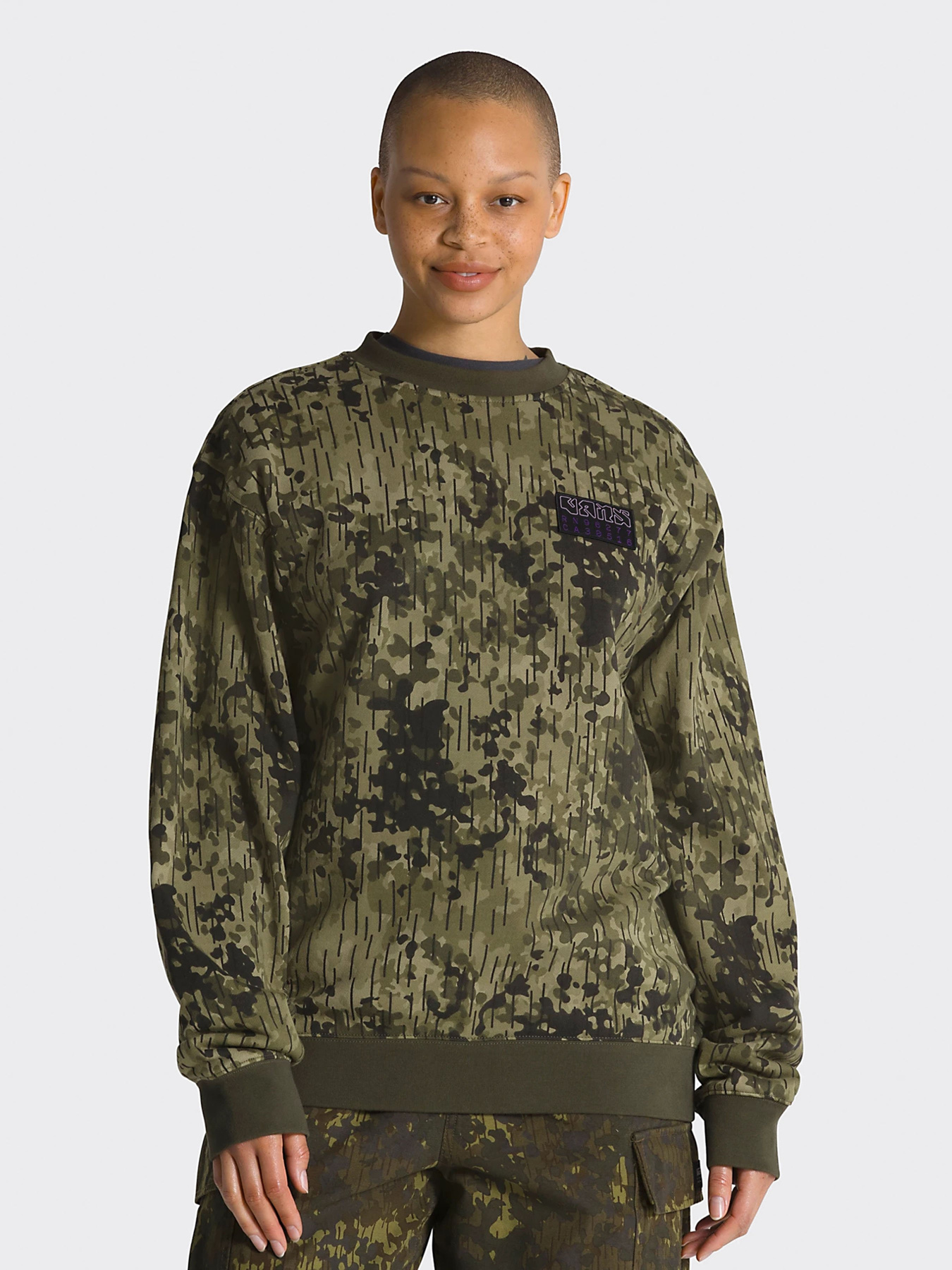 Свитшот Vans Rain Camo Crew модель VN0008UKCBI1 Фото