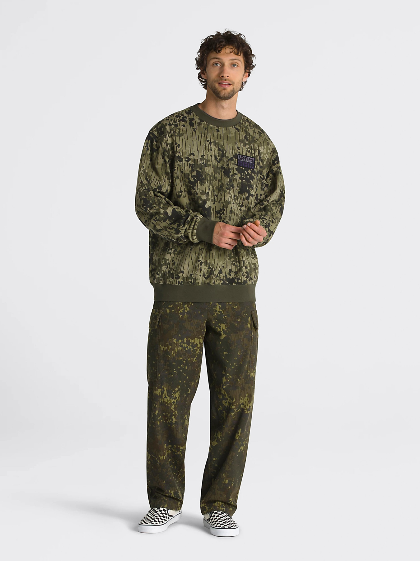 Свитшот Vans Rain Camo Crew модель VN0008UKCBI1 Фото