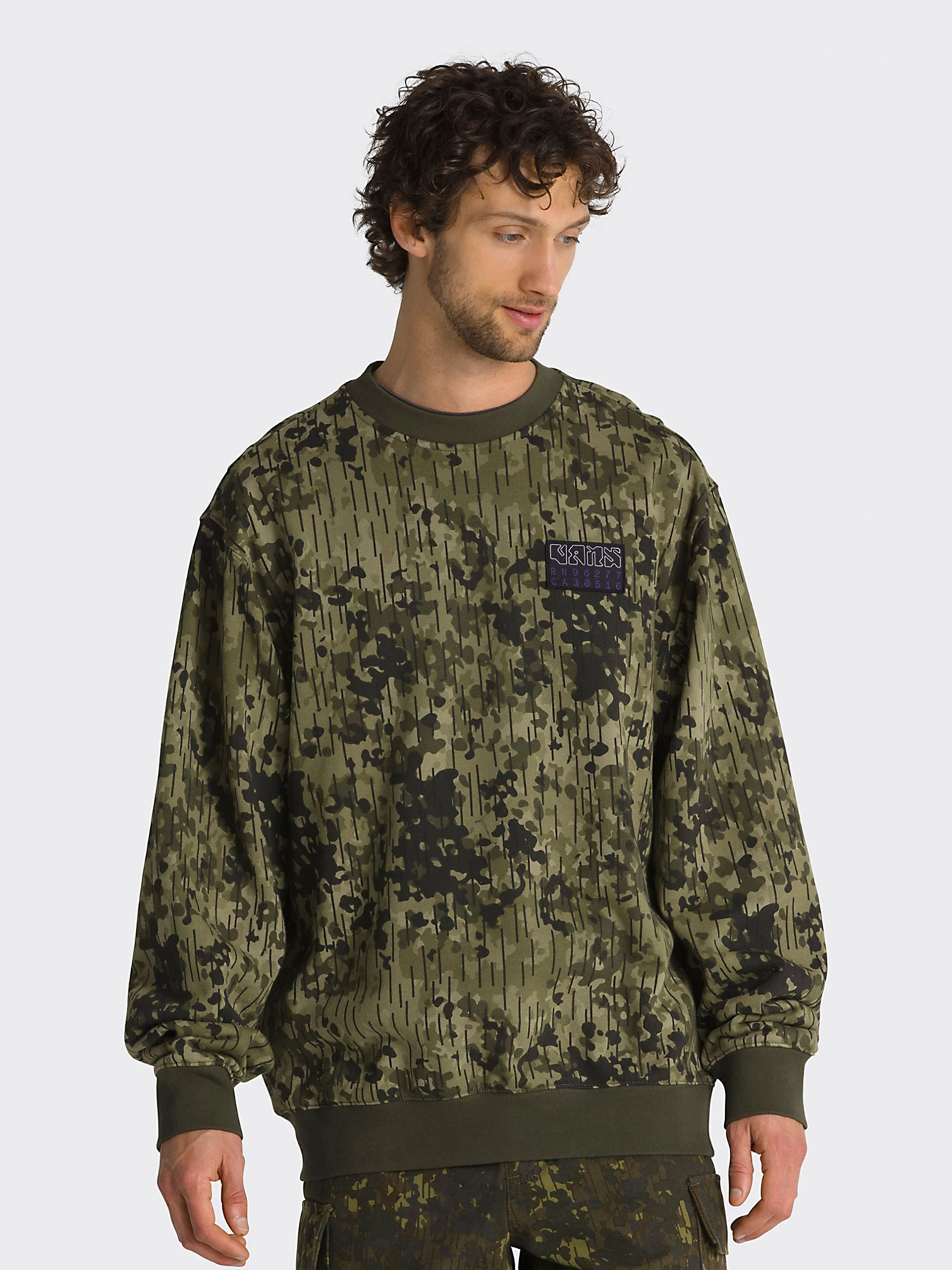 Свитшот Vans Rain Camo Crew модель VN0008UKCBI1 Фото