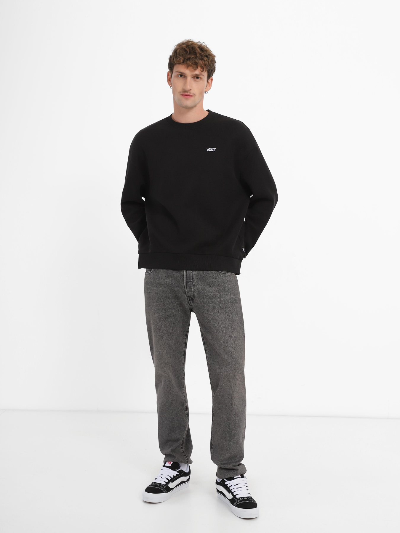 Свитшот Vans Comfycush Essential Crewneck модель VN000A6CBLK1 Фото