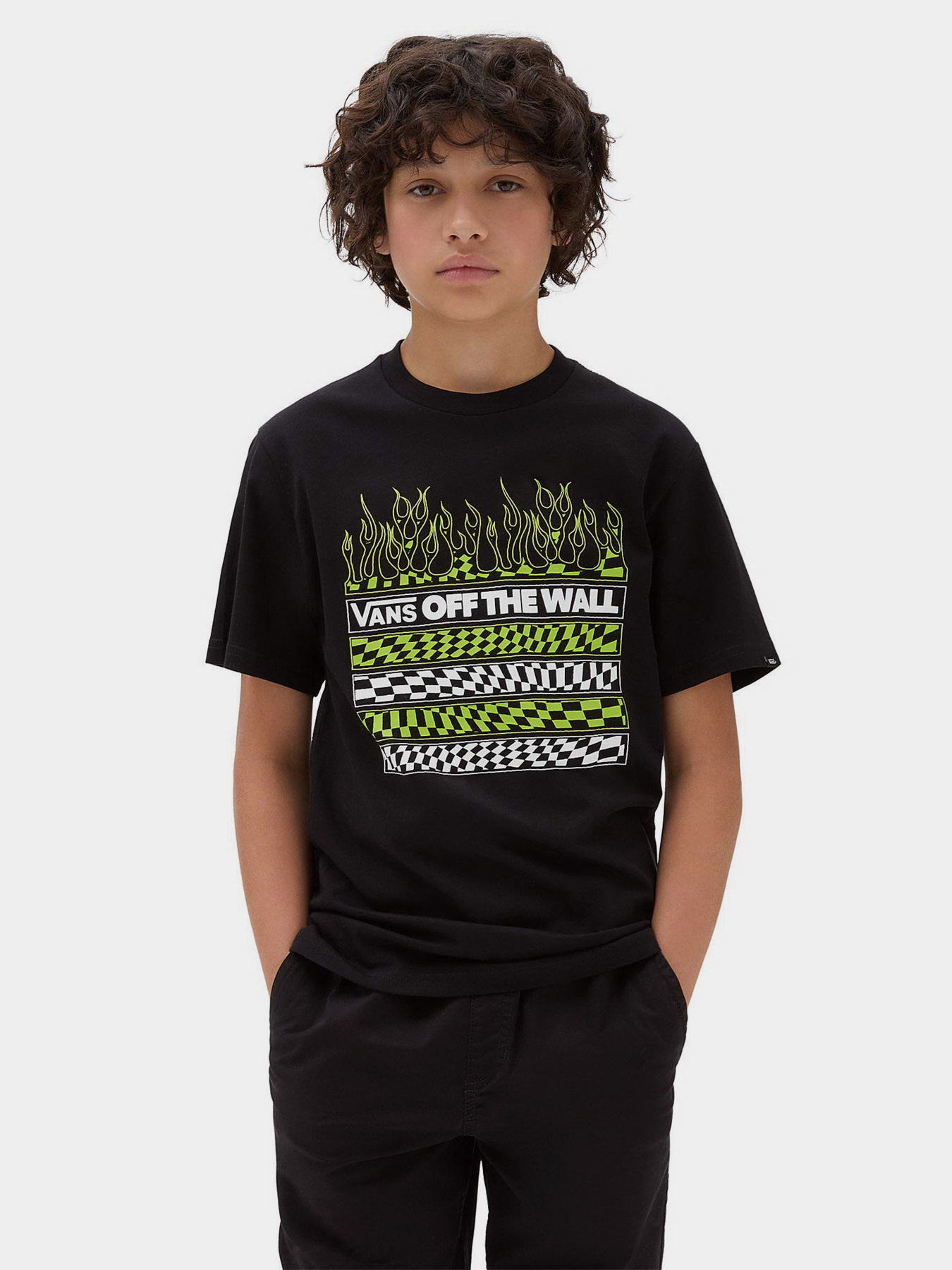 Футболка Vans Neon Flames модель VN00088MBLK1 Фото