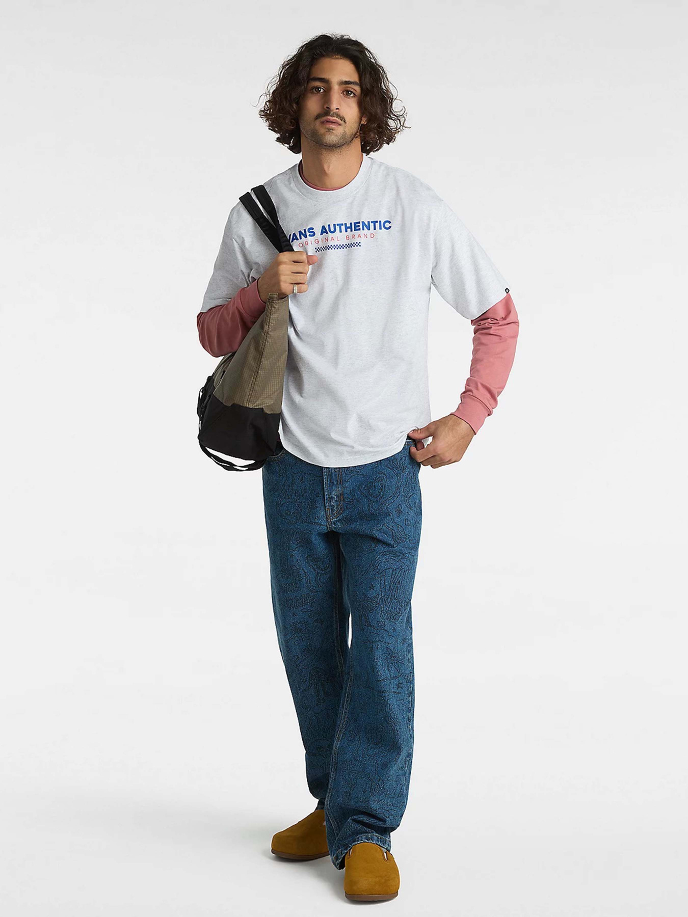 Широкі джинси Vans Check-5 Printed Loose модель VN000G7XAHU1 Фото