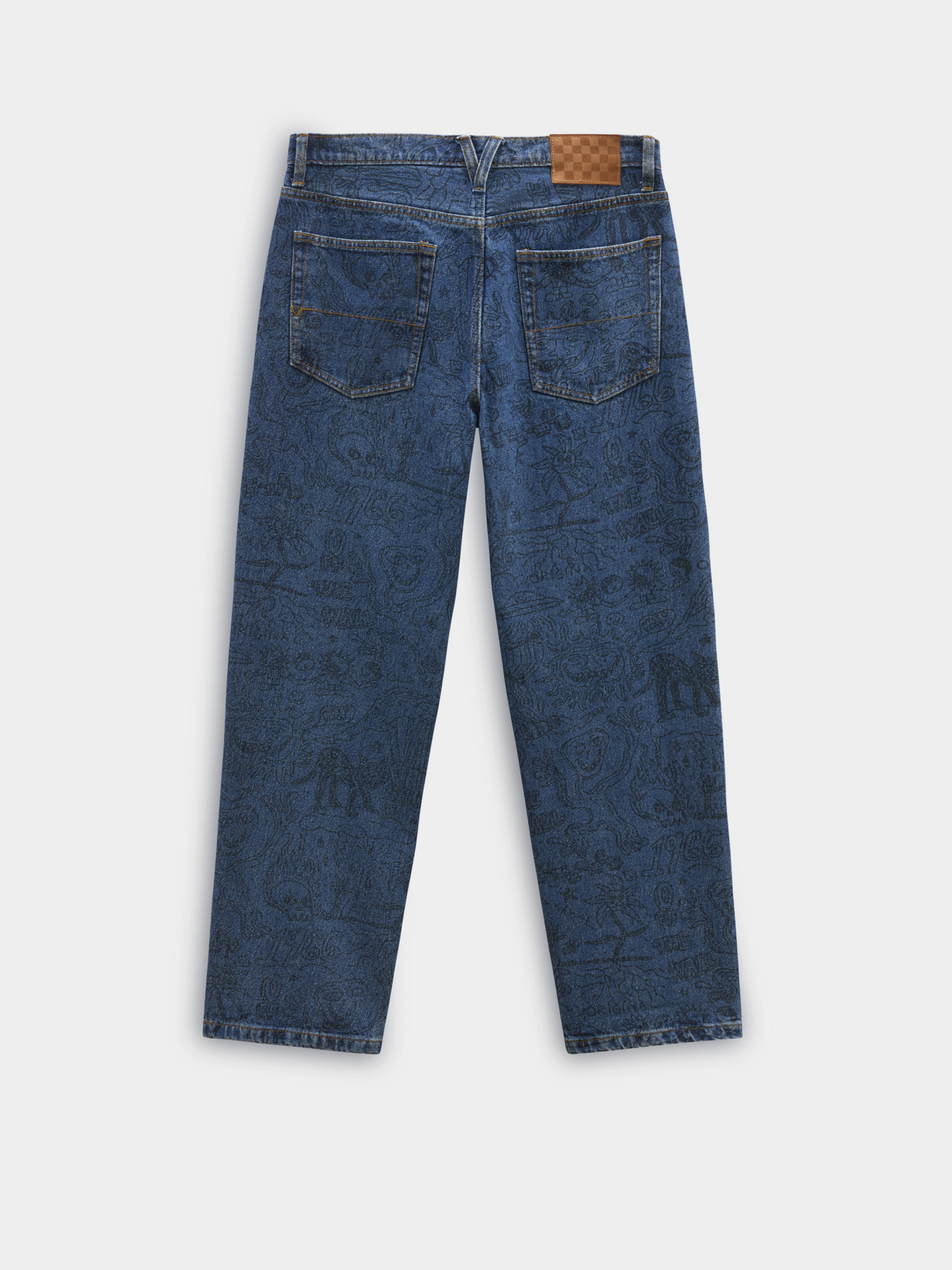 Широкие джинсы Vans Check-5 Printed Loose модель VN000G7XAHU1 Фото