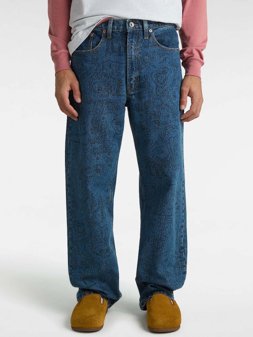 Широкие джинсы Vans Check-5 Printed Loose модель VN000G7XAHU1 Фото