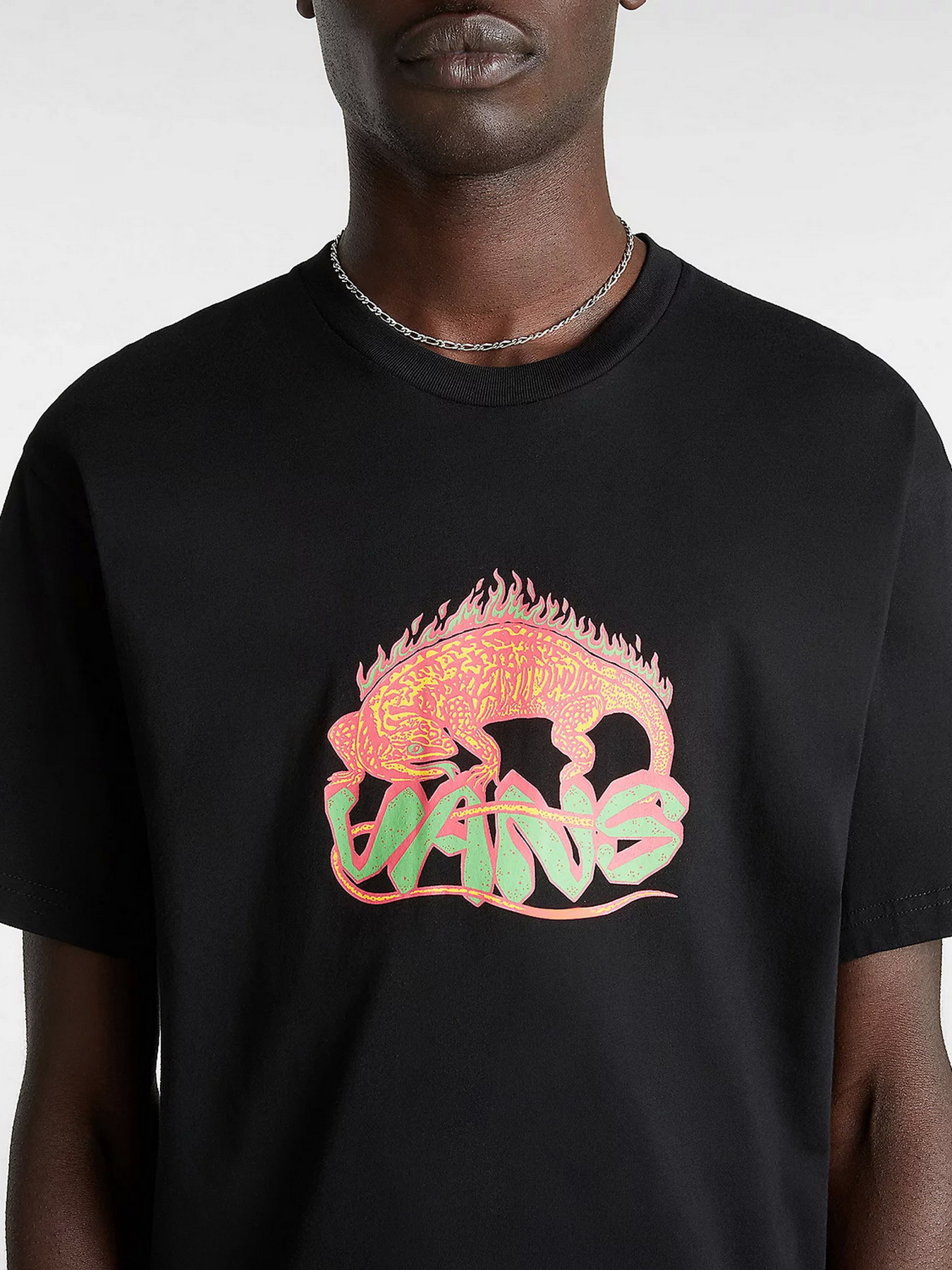 Футболка Vans Fiery Friend модель VN000G65BLK1 Футболка Vans Fiery Friend модель VN000G65BLK1 Фото