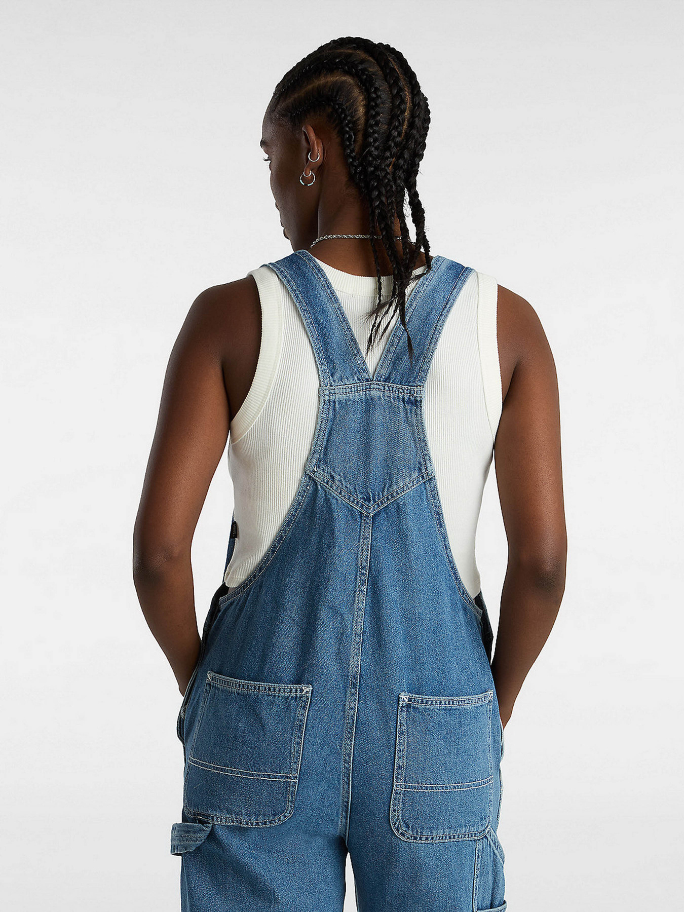 Джинсовий комбінезон Vans Ground Work Denim Overall модель VN000F7E7W61 Фото