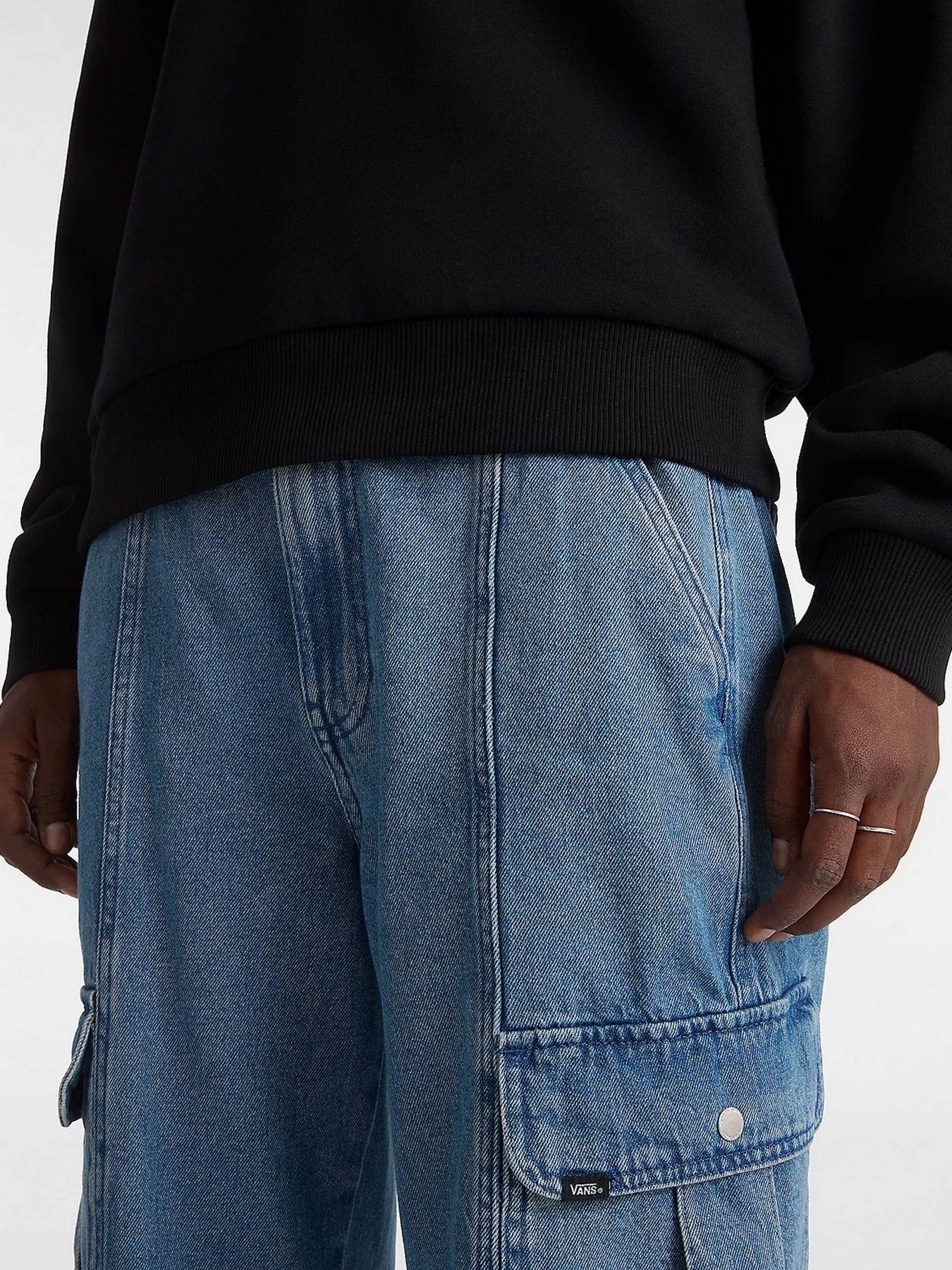 Широкі джинси Vans Sidewalk Denim модель VN000G9Y7W61 Фото