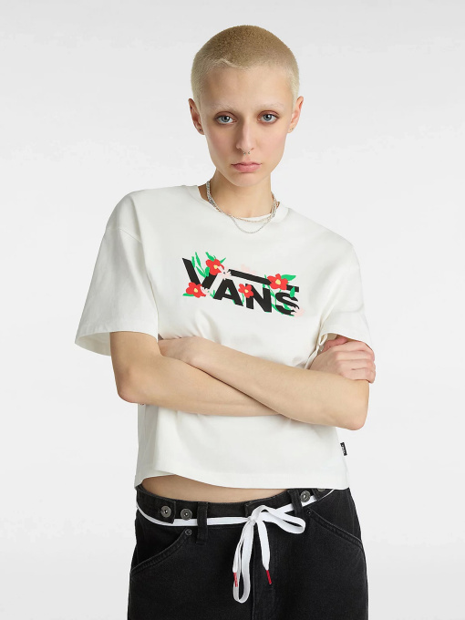 Футболка Vans Fleurs OS Crop Модель VN000JG7FS81 Фото