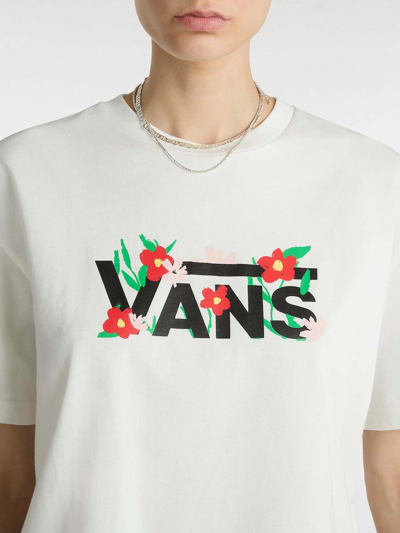 Футболка Vans Fleurs OS Crop модель VN000JG7FS81 Фото
