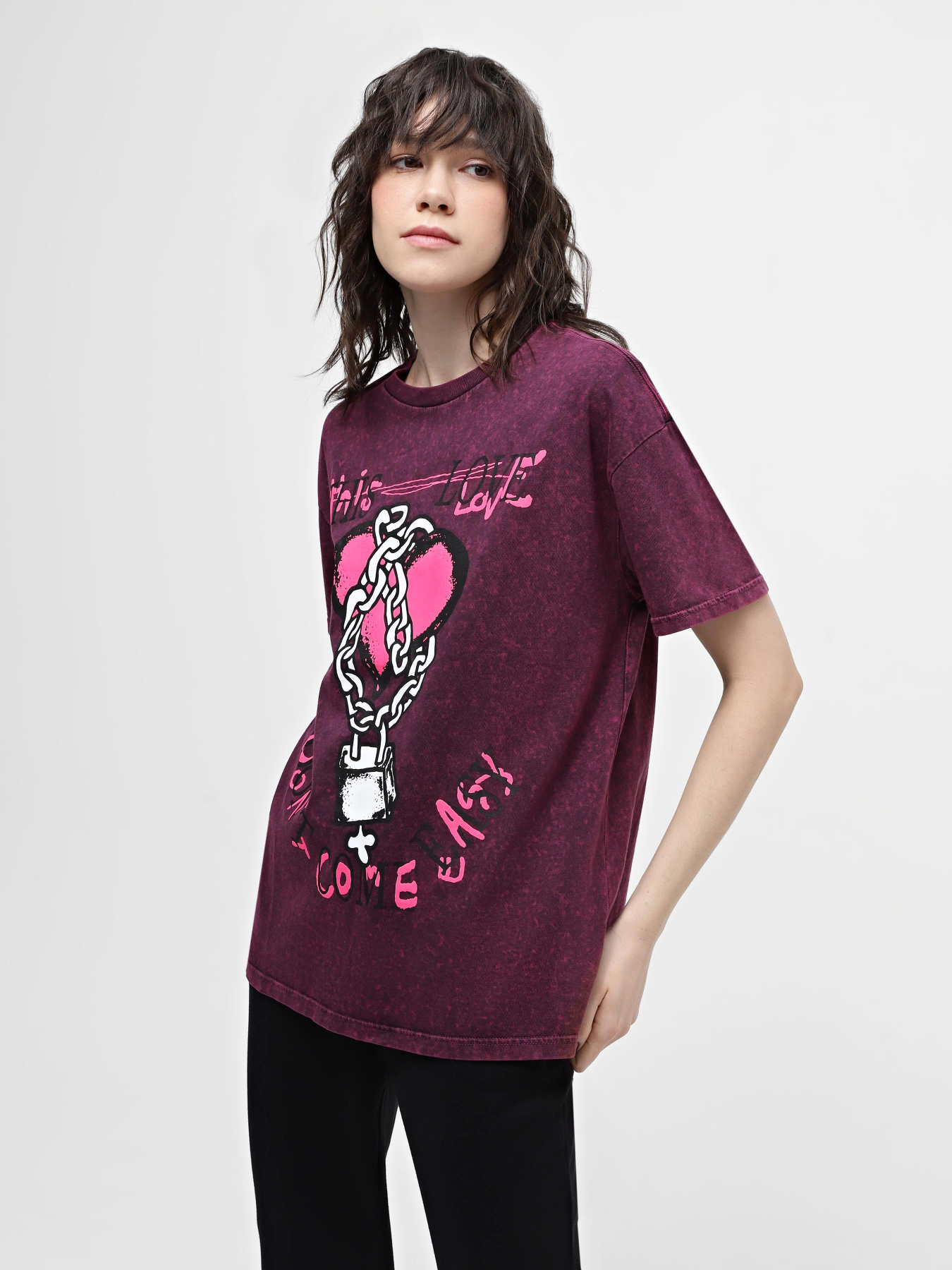 Футболка Vans Love Shackle Oversized модель VN000GK6D341 Фото